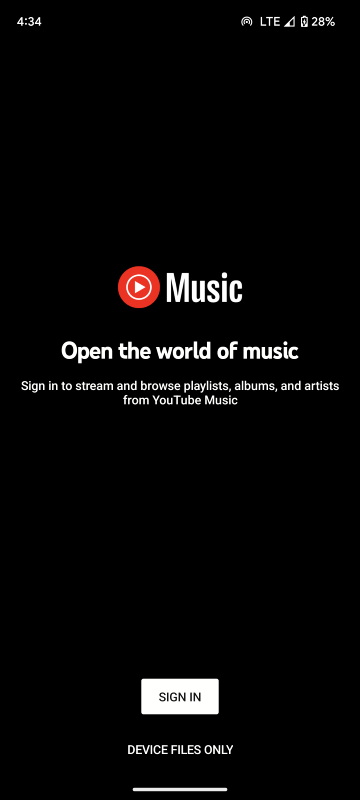 ReVanced YouTube Music running